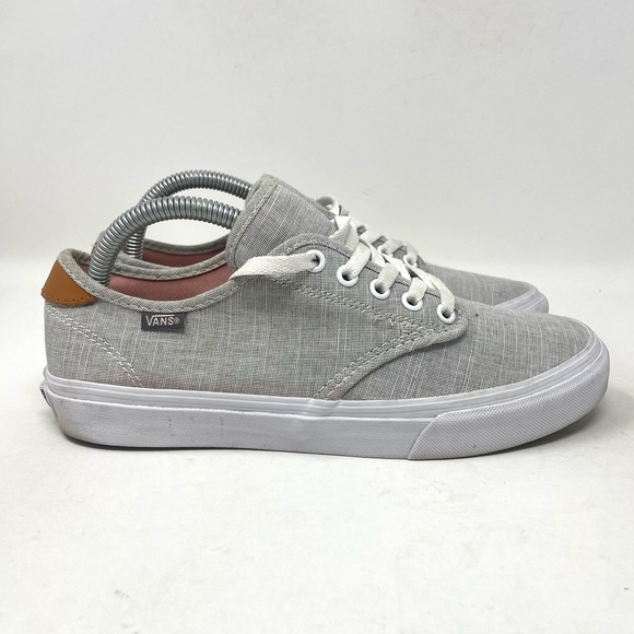 Vans‎ Old Skool Classic Lace Up Sneaker Grey White Womens 8.5 - Picture 1 of 8